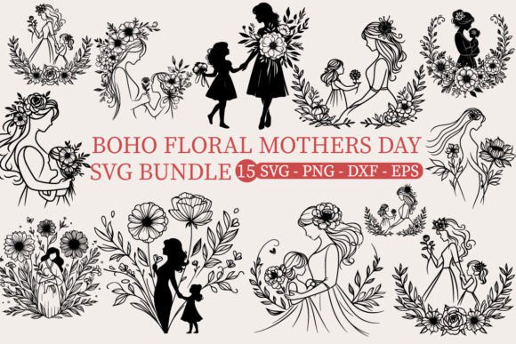 Boho Floral Mothers Day Svg Png Bundle Review