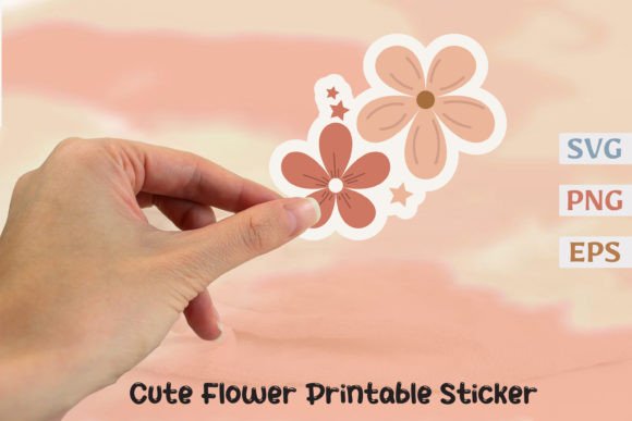 Cute Floral Printable Stickers SVG PNG Review