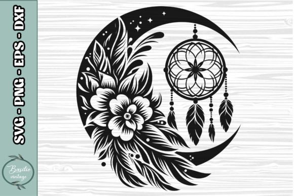 Floral Crescent Moon SVG Clipart 19: A Designer's Real-World Review