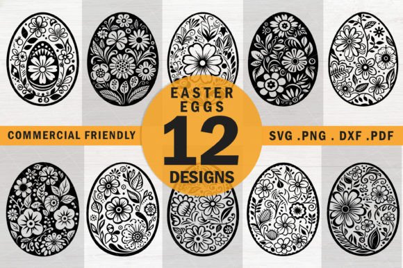 Floral Easter Egg Svg,flower Easter Egg Review
