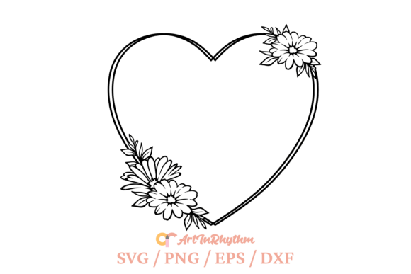 Floral Heart Frame Svg, Heart Frame Svg Review