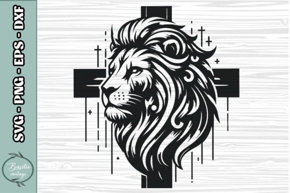 Floral Lion Cross SVG Clipart 07 Review