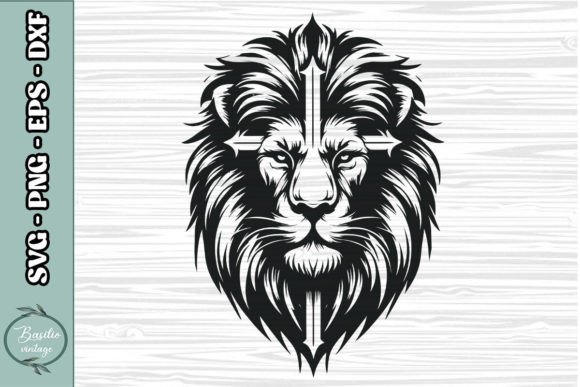 Floral Lion Cross SVG Clipart 08 Review