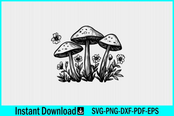 Floral Mystical Mushroom SVG Vector File Review