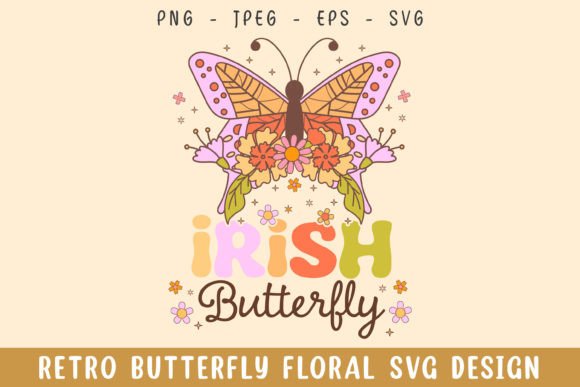 Irish Butterfly Floral Retro Design Svg Review